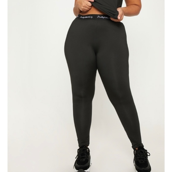 PrettyLittleThing Women's Plus Size Elasticated Band Leggings - US 20 - Picture 1 of 6